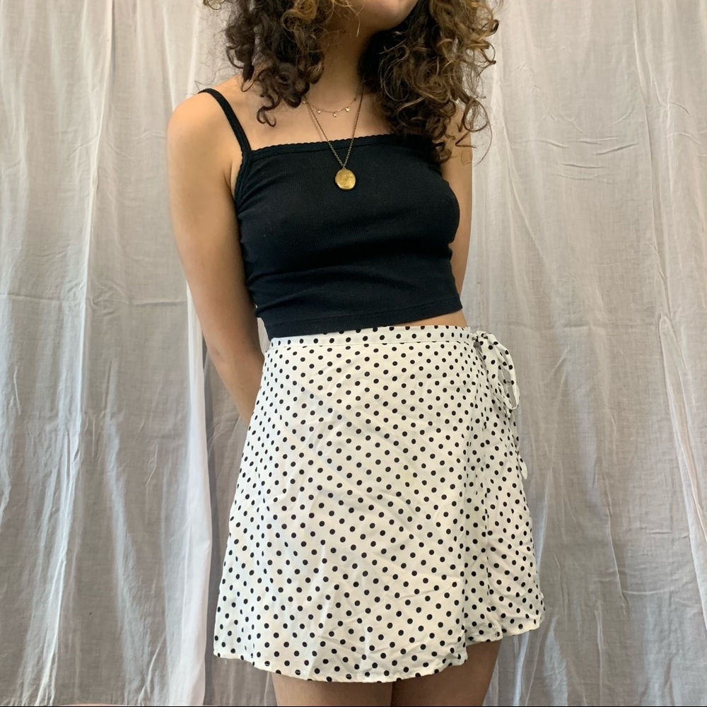 Polka Dot Wrap Skirt